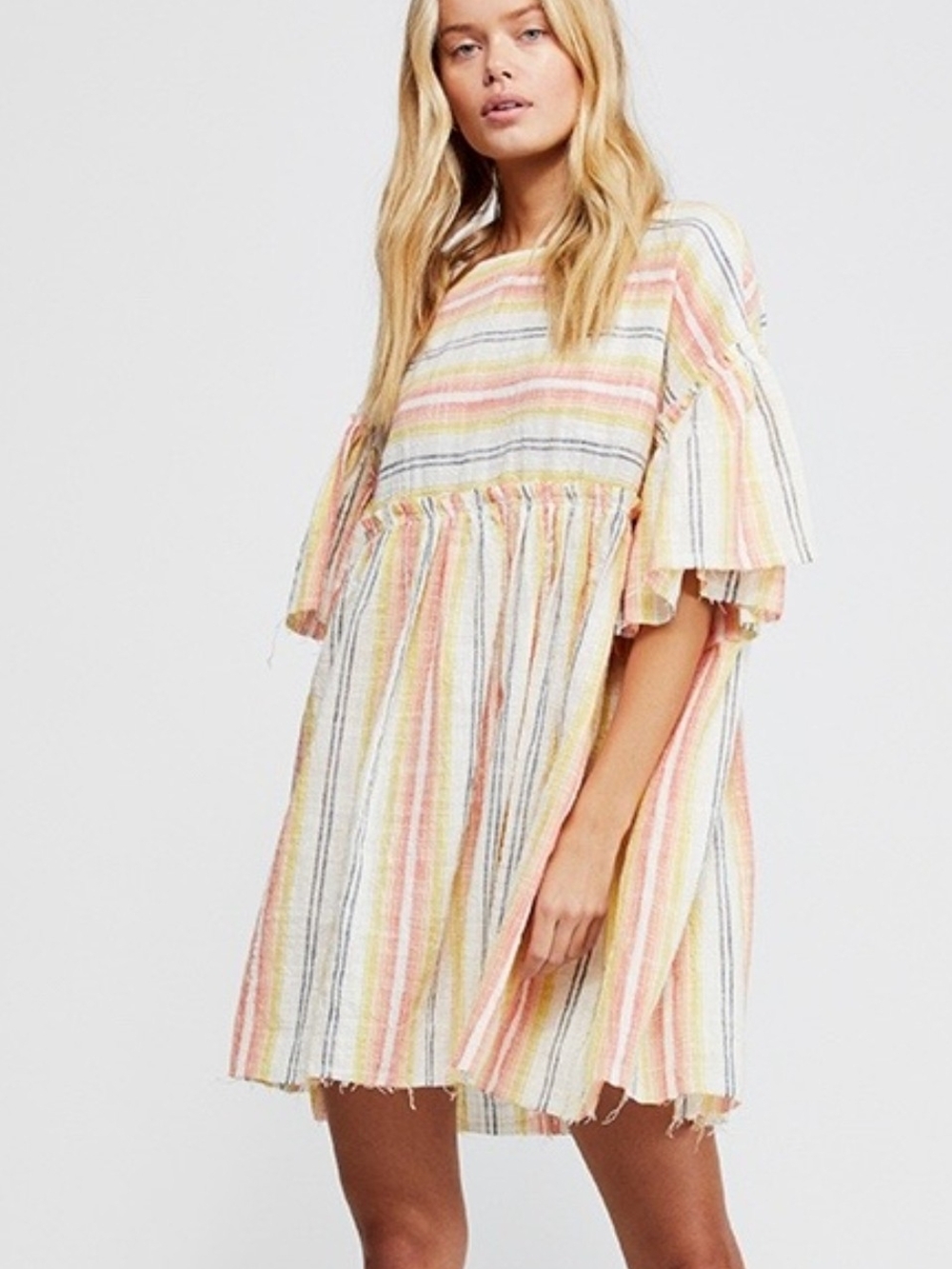 Free People “Summer Nights” Striped Mini Dress / Tunic ☀️